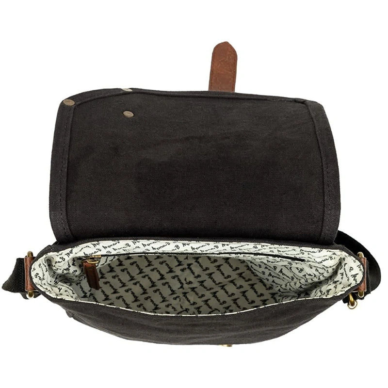 Parker Messenger Crossbody Bag for Men and Women - Black