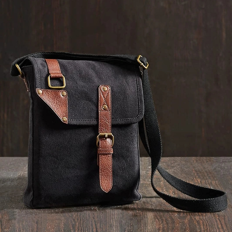 Parker Messenger Crossbody Bag for Men and Women - Black