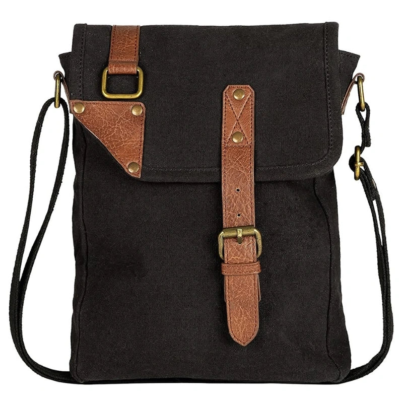 Parker Messenger Crossbody Bag for Men and Women - Black