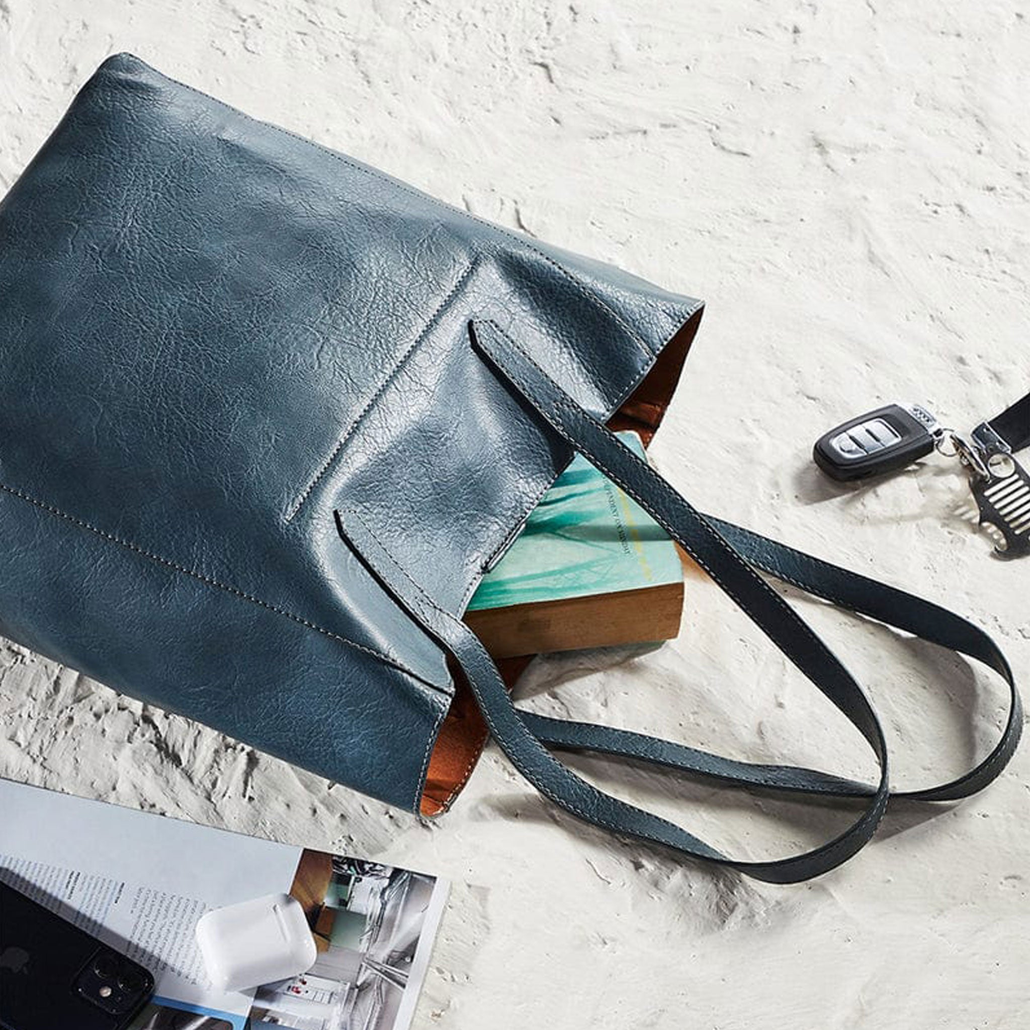 Mona B Teal Handbag for Women | Zipper Tote Bag for Grocery, Shopping, Travel | Shoulder Bags for Women: Set of 3 (TEA) - SH-100 TEA