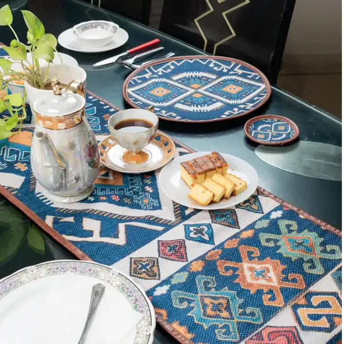 Mona B - Printed Runner, 13X 60 INCH, Best for Bed-Side Table/Center Table, Dining Table/Shelves - BR-503 RUM