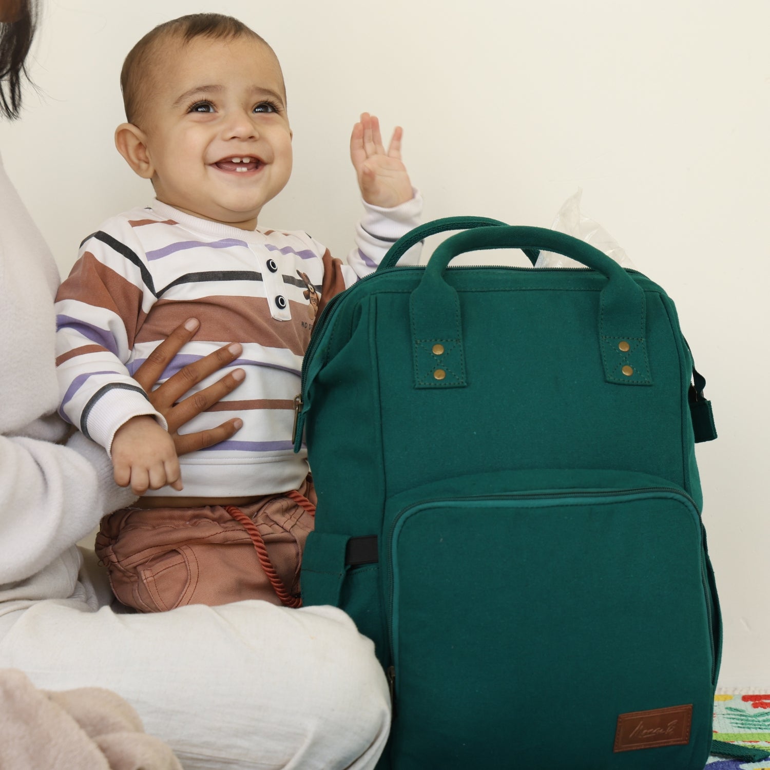 Mona B Verde Diaper Backpack: Teal