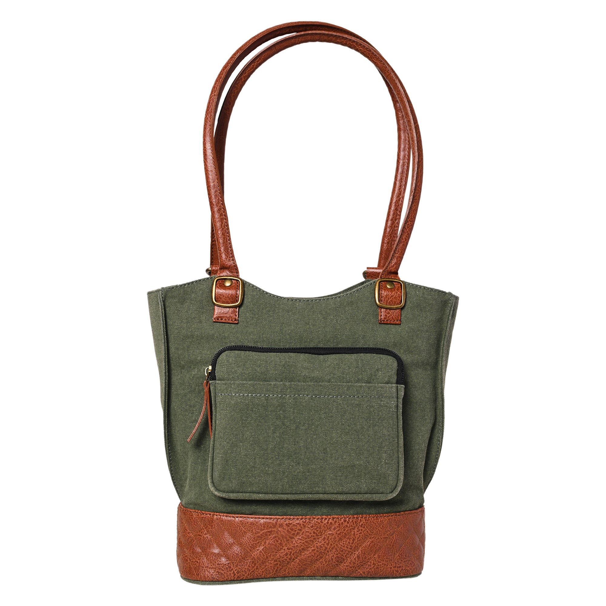 Mona B Two in One Convertible Tote: Forest - (M-2509)