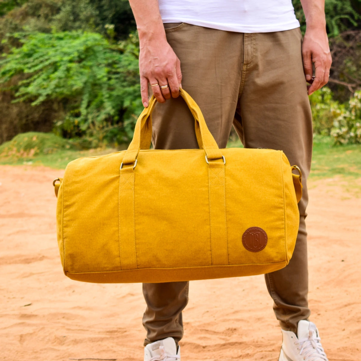 Ayn Duffle Bag For Men & Women 30L - Mustard
