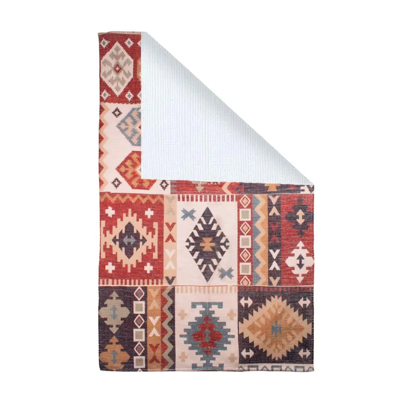 Mona B - Printed Vintage Dhurrie Carpet Rug Runner Floor Mat for Living Room Bedroom: 3.5 X 5.5 Feet Multi Color - BR-504 RGM