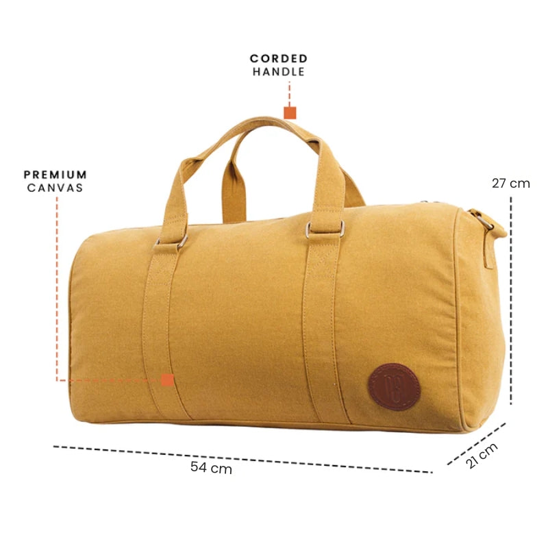 Ayn Duffle Bag For Men & Women 30L - Mustard