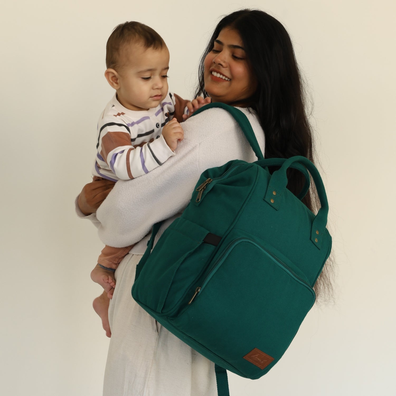 Mona B Verde Diaper Backpack: Teal