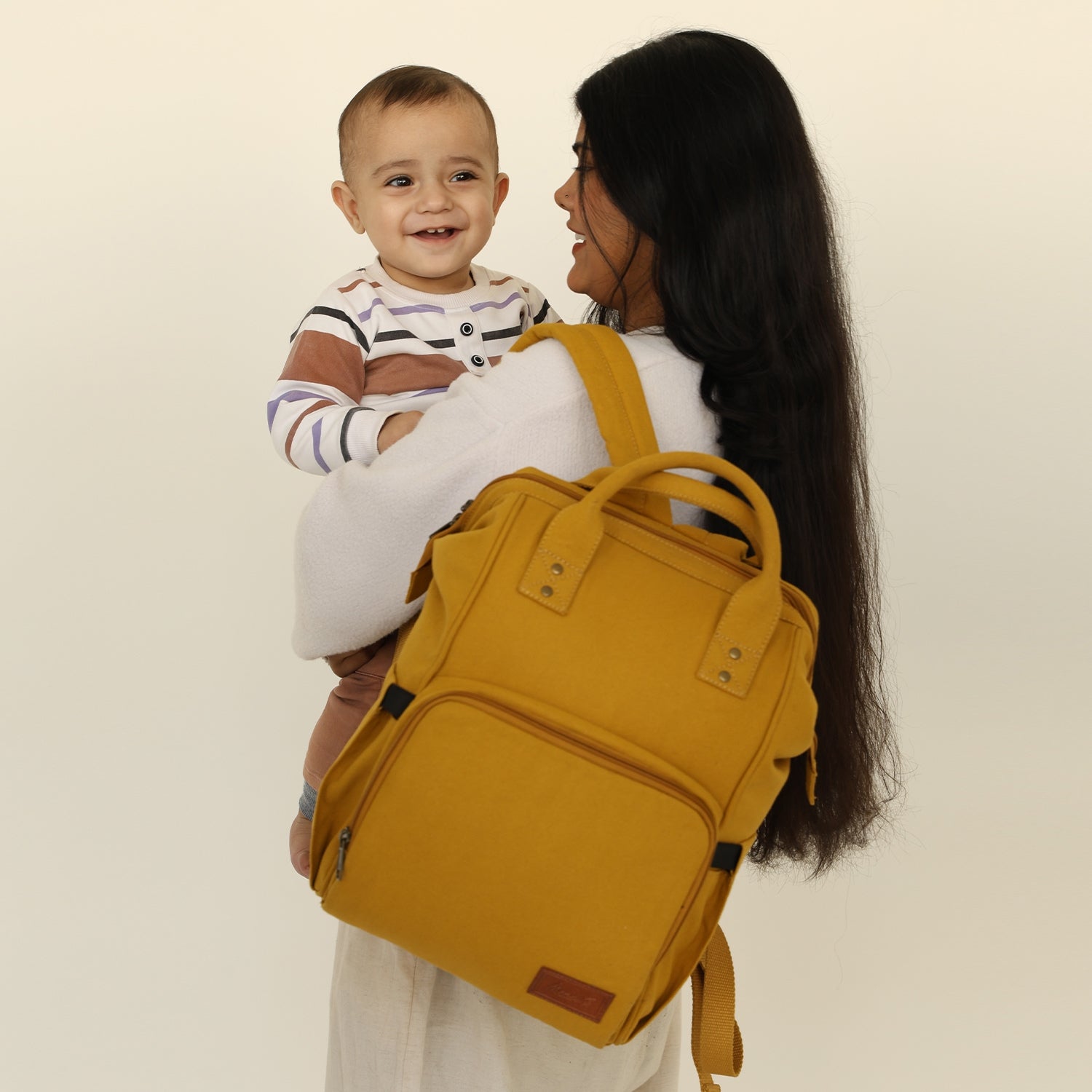 Mona B Verde Diaper Backpack: Mustard