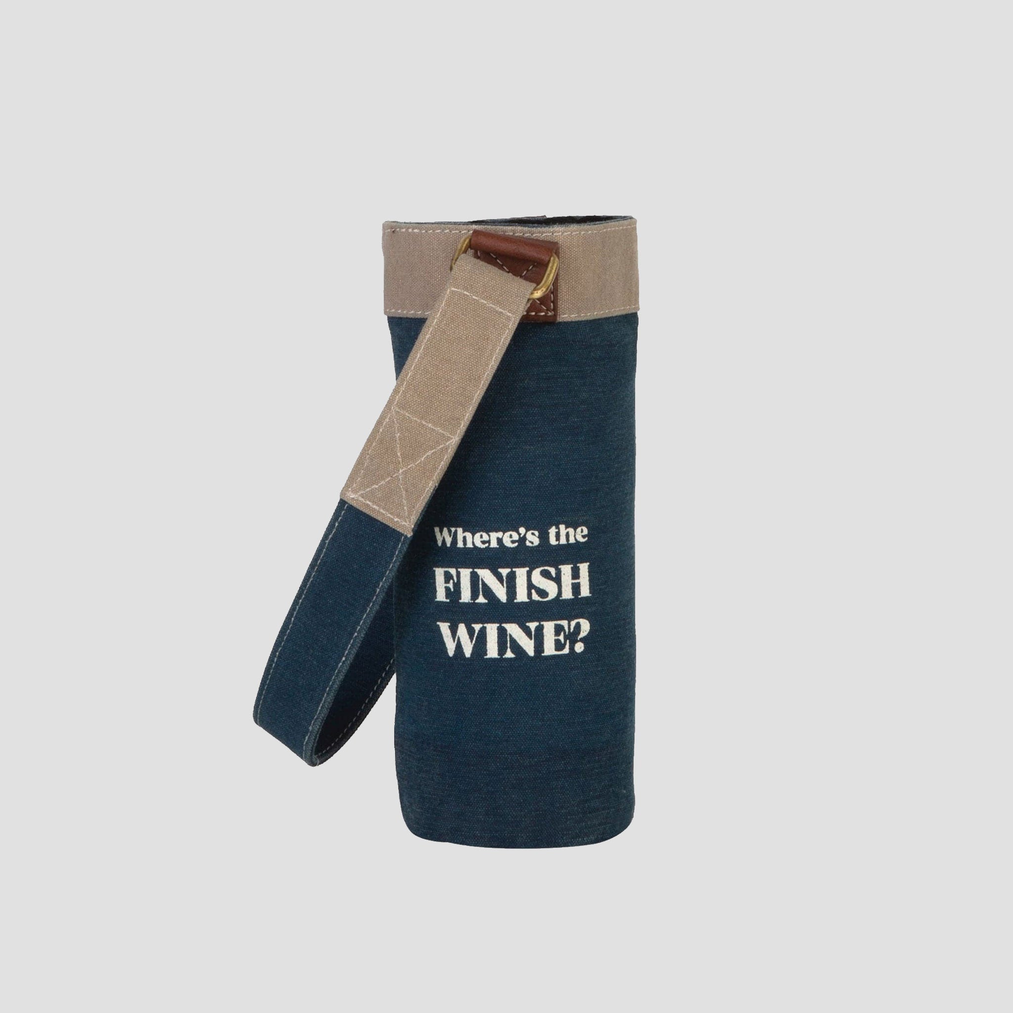 Mona B 100% Canvas Wine Bags Perfect to give as a Gift or for Yourself as You New go-to Wine Bag (Finish Wine)