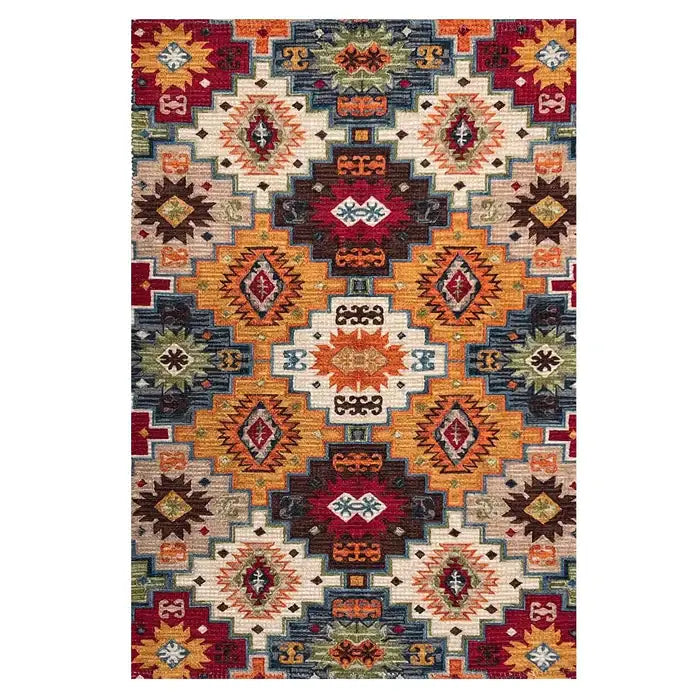 Vintage Dhurrie Carpet 3.5x5.5 Feet - Multicolor Rug for Living Room and Bedroom