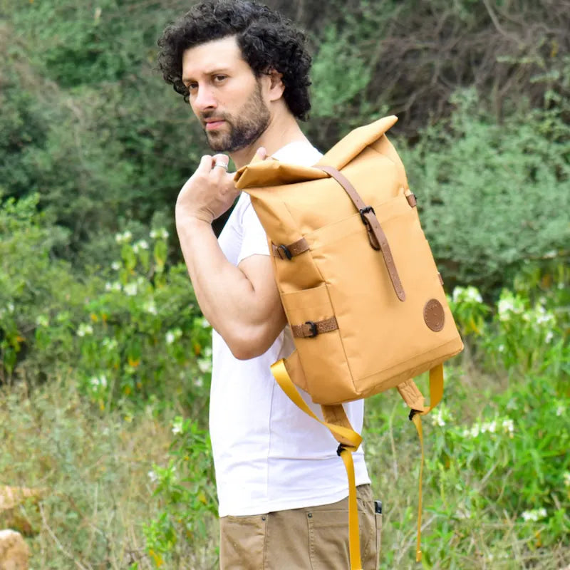 Voyager Backpack for Men and Women: Mustard