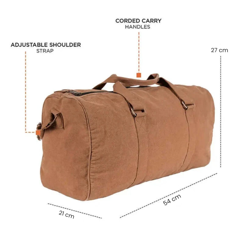 Ayn Duffle Bag For Men & Women 30L - Brown
