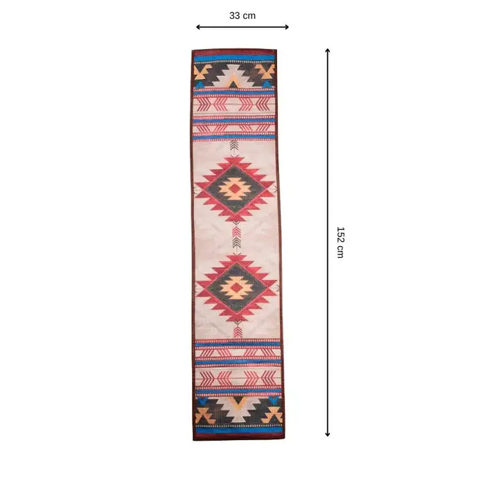 Mona B - Printed Runner, 13X 60 INCH, Best for Bed-Side Table/Center Table, Dining Table/Shelves - BR-500 RUM
