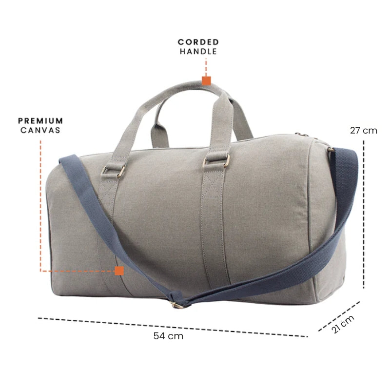 Ayn Duffle Bag For Men & Women 30L - Grey
