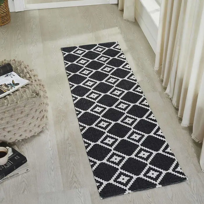 Multi Color Printed Vintage Dhurrie Carpet Rug for Living Room & Bedroom: 1.83 X 6 Feet