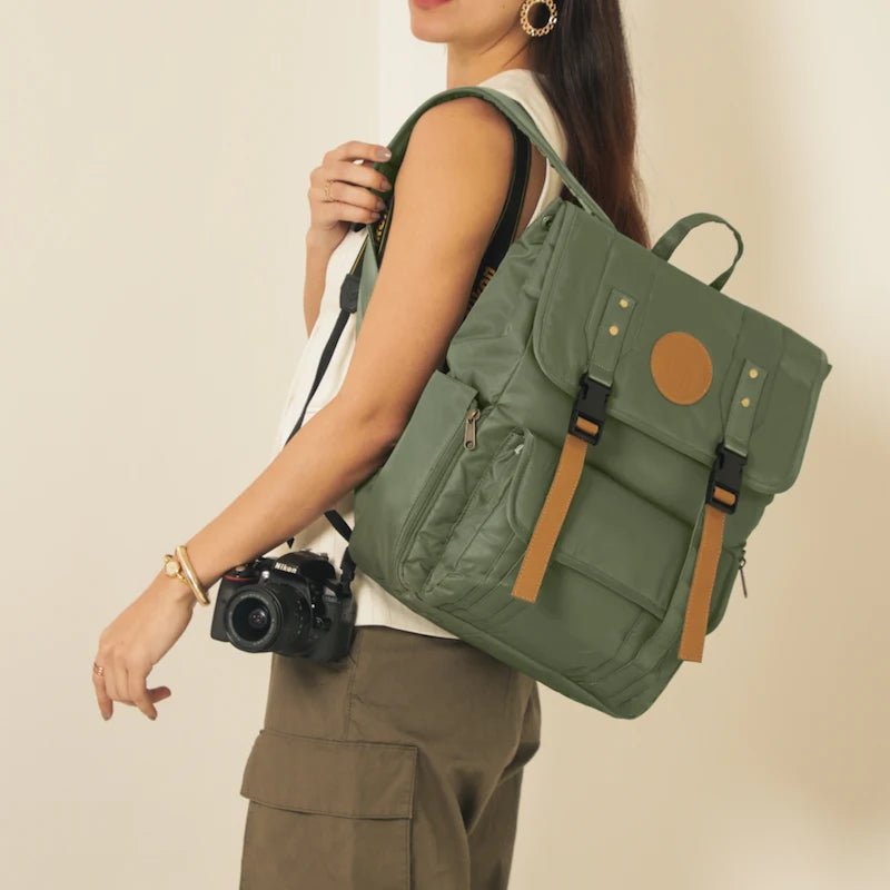 Troy Backpack for Men and Women: Moss Green - Main Image