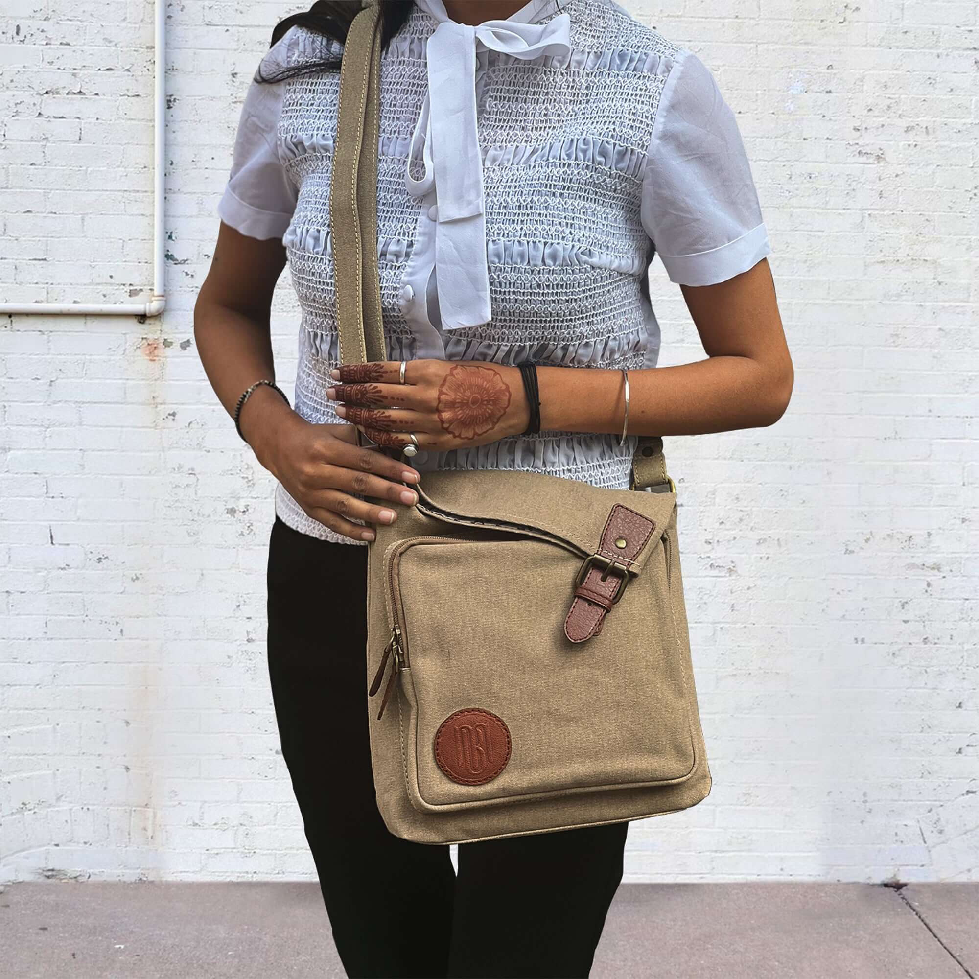 Flint Crossbody Sling bag For Men & Women - Beige