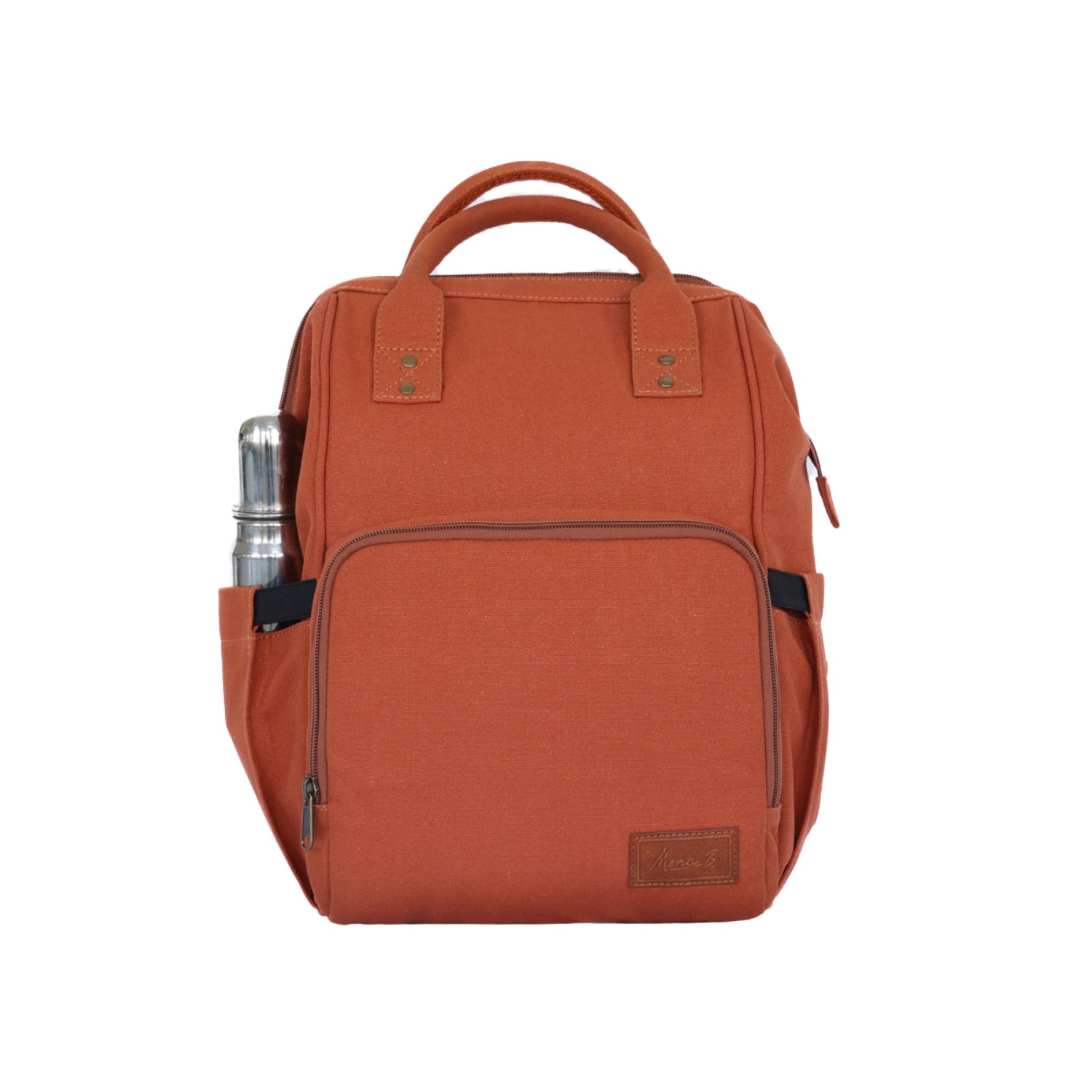 Mona B Verde Diaper Backpack: Rust