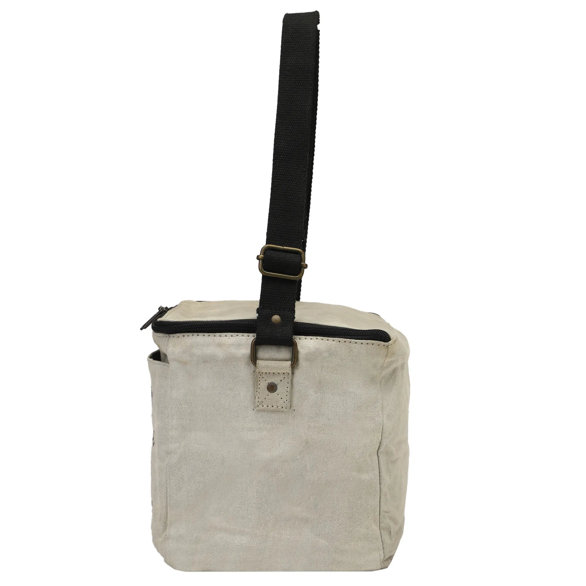 Beer Can and Bottle Cooler Bag Grey Side