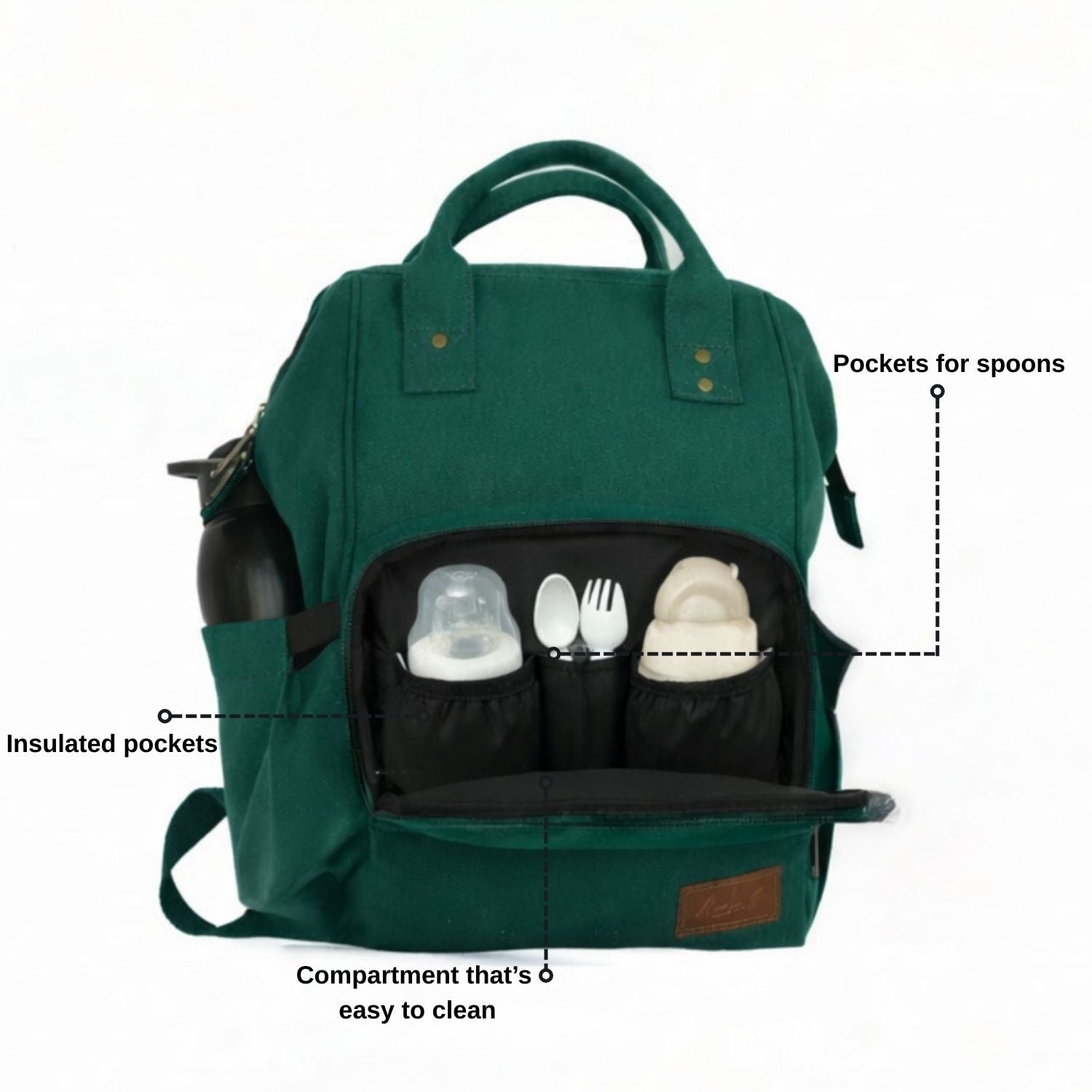 Mona B Verde Diaper Backpack: Teal