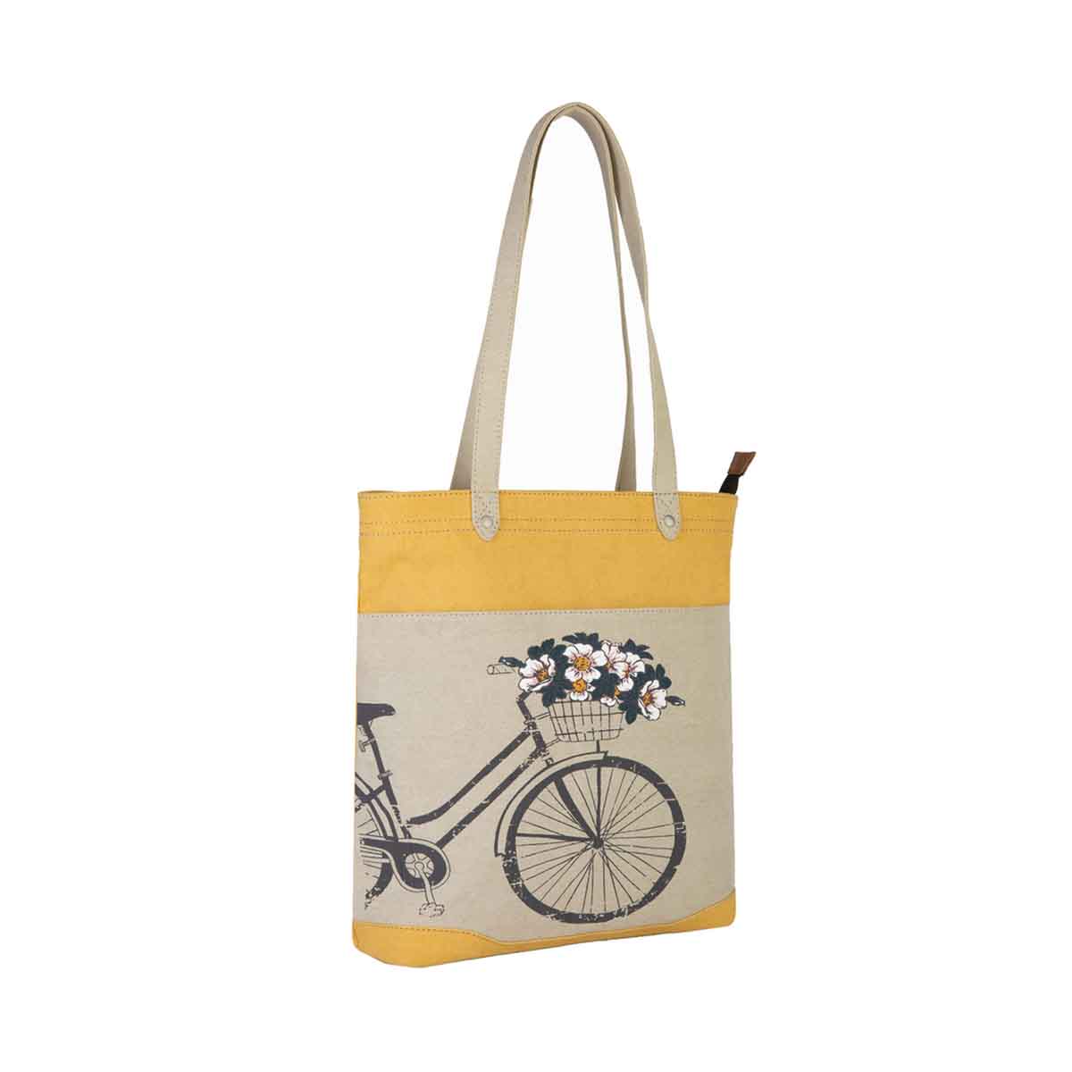 Mona B - Large Canvas Handbag for Women | Zipper Tote Bag for Grocery, Shopping, Travel | Stylish Vintage Shoulder Bags for Women (Multi-Coloured 1)