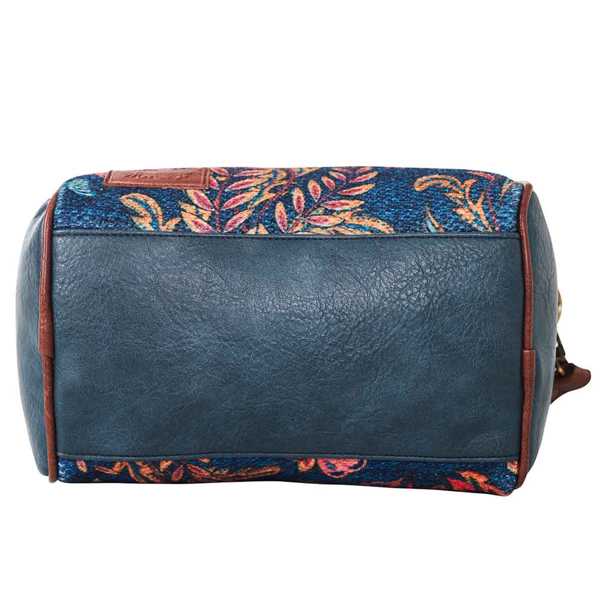 Mona B - Canvas Small Vintage Handbag, Shoulder Bag, Crossbody Bag For Shopping, Travel With Stylish Design For Women (Blue, Kilim) - M-7004