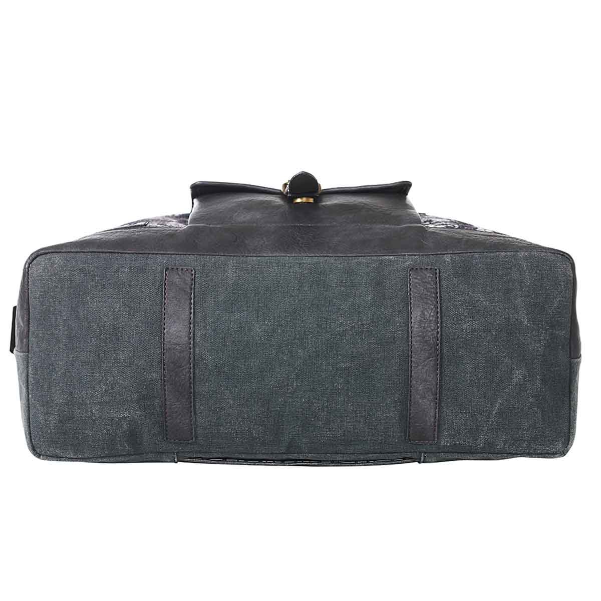 Mona B - Canvas Large Duffel Gym Travel and Sports Bag with Stylish Design for Men and Women (Grey, Kilim) - (M-7011)