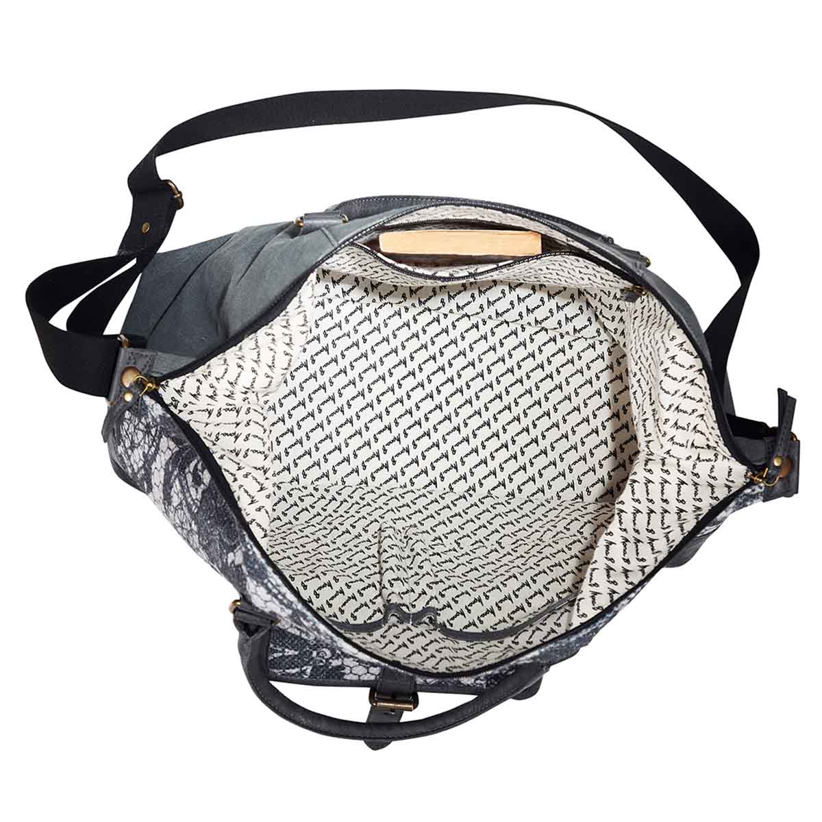 Mona B - Canvas Large Duffel Gym Travel and Sports Bag with Stylish Design for Men and Women (Grey, Kilim) - (M-7011)