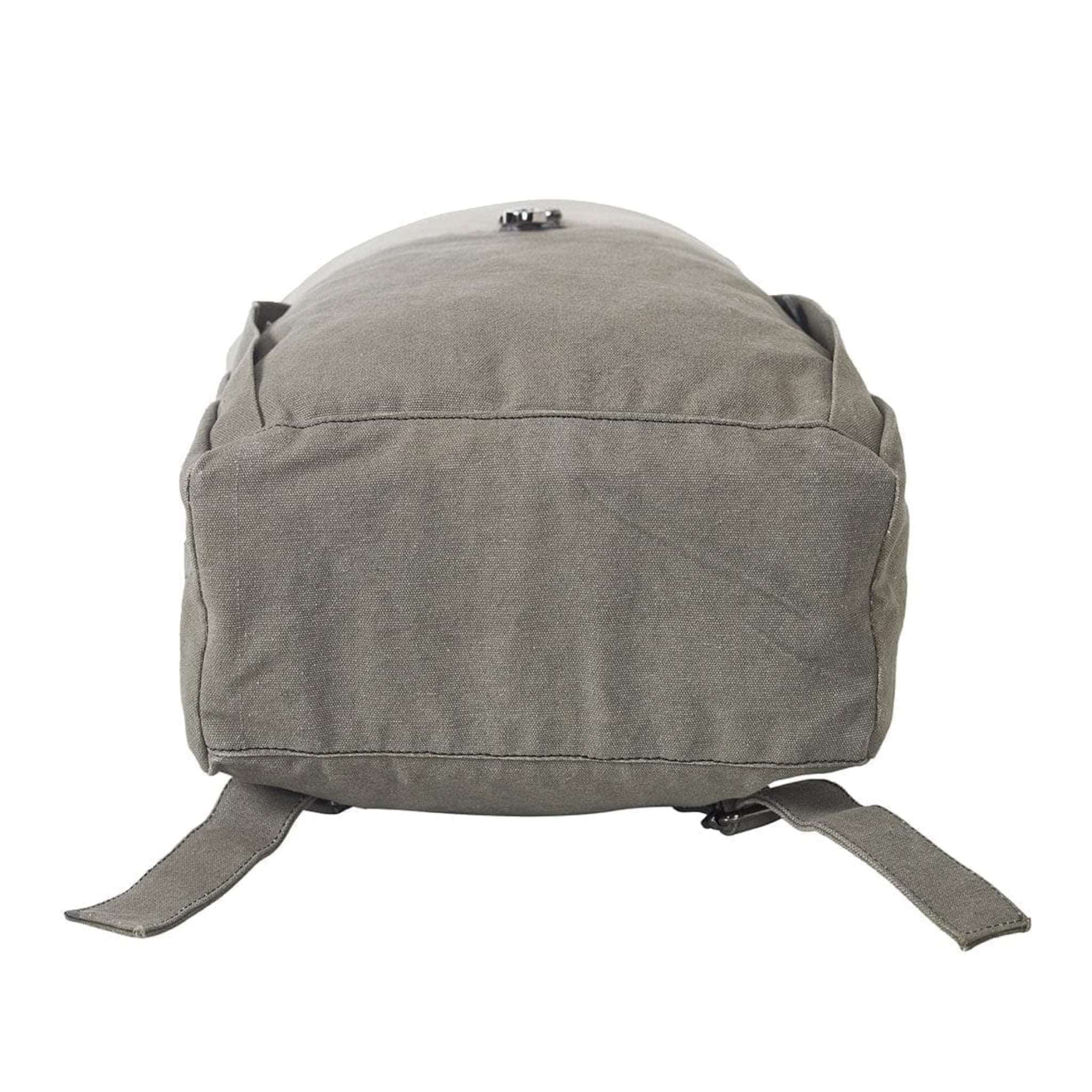 Mona B - Ice Grey 100% Cotton Canvas Back Pack for Offices Schools and Colleges with Two Outside Pockets and Stylish Design for Men and Women