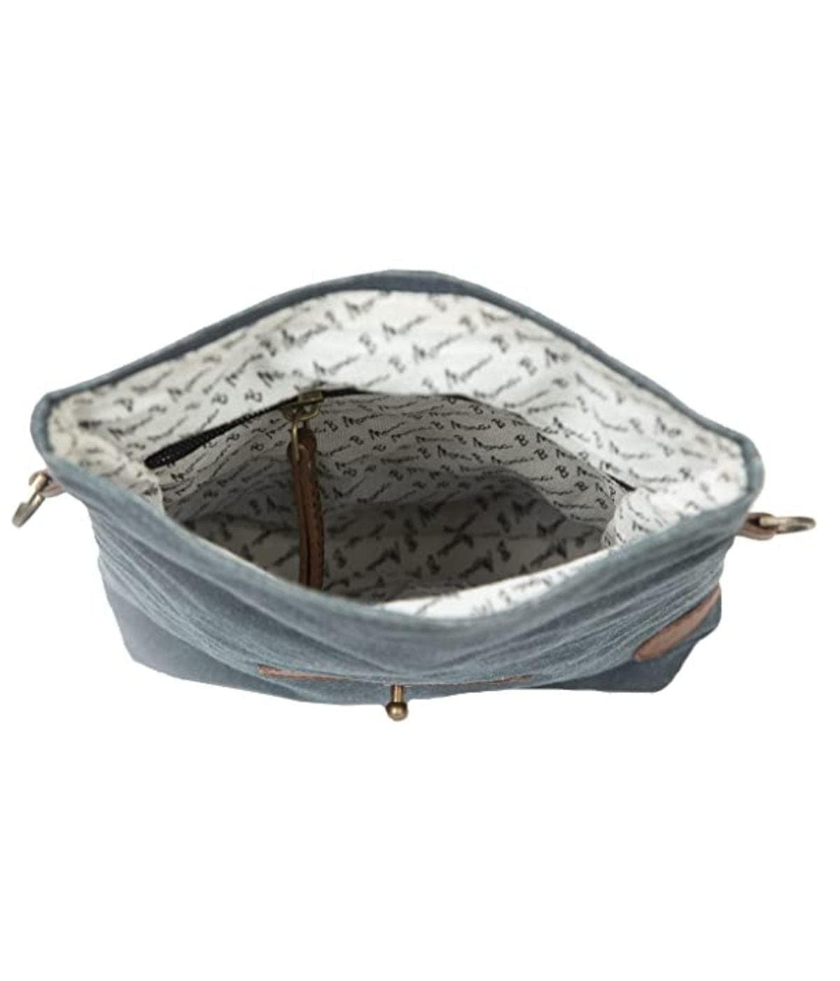 Mona B - 100% Cotton Canvas Small Messenger Crossbody Vintage Sling Bag with Stylish Design for Women: Sky (Navy)