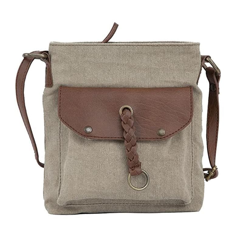 Mona B Cotton Canvas Small Multicolor Messenger Crossbody Vintage Sl