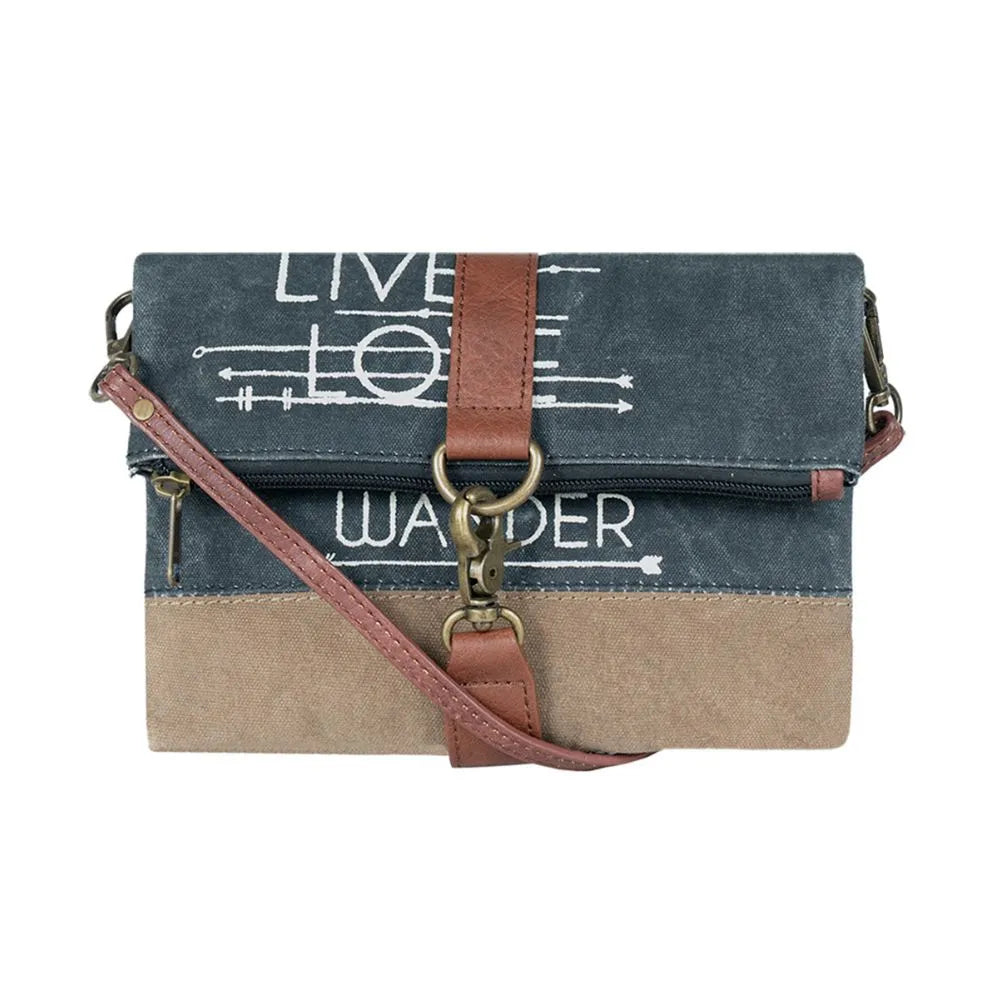 Mona B - Finley Canvas Bag Recycled Sling Bag For Women and Girls (Black)