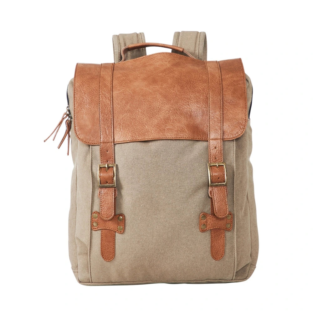 Flap Backpack For Men & Women - Brown