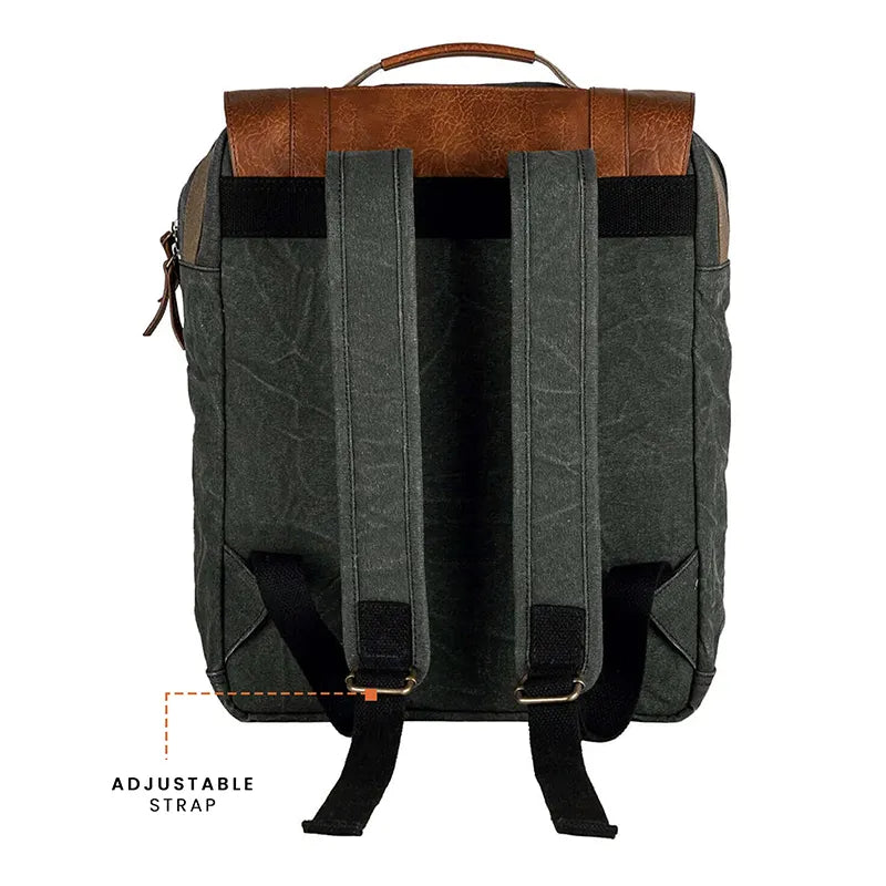 Flap Backpack For Men & Women - Black