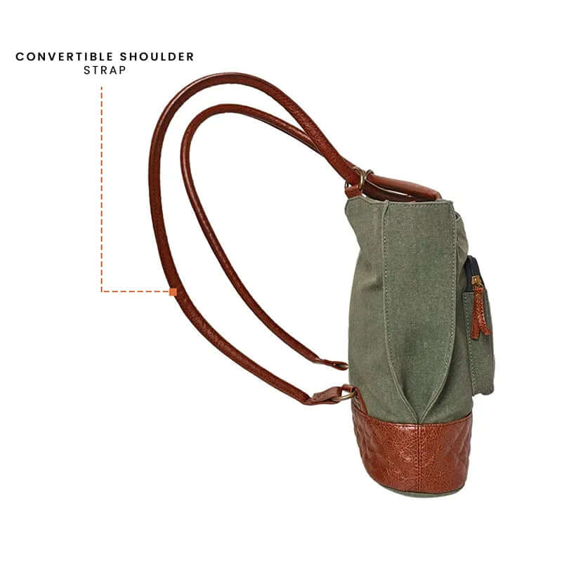 Mona B - Two in One Convertible Tote: Forest - (M-2509)