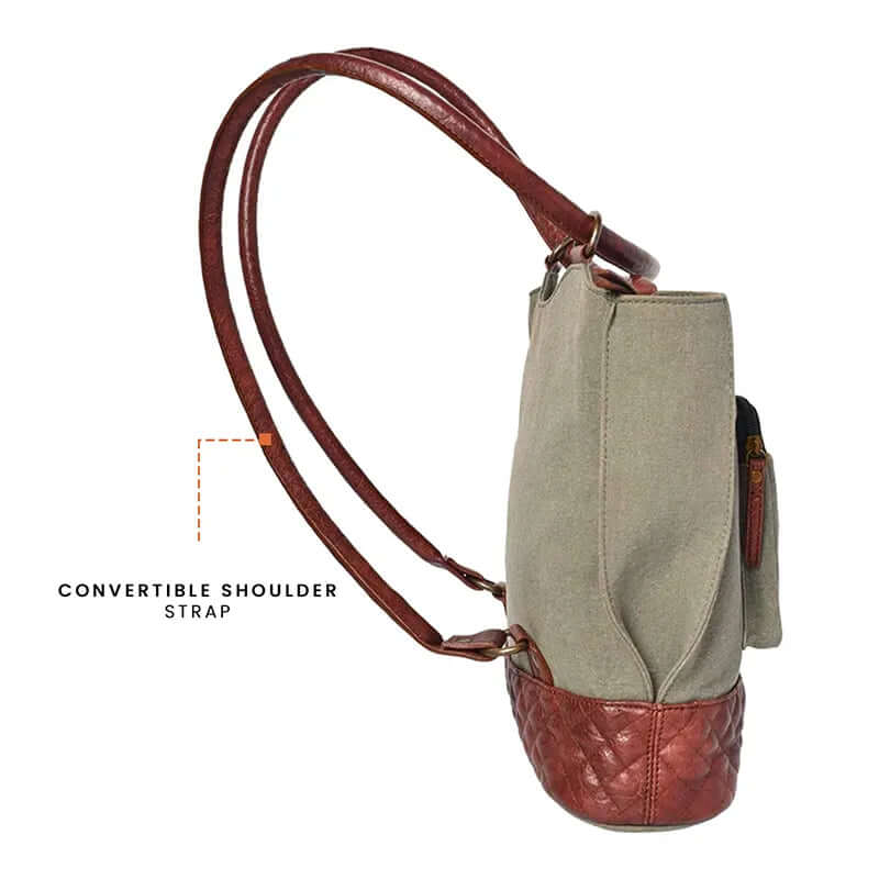 Mona B - Two in One Convertible Tote: Agean - (M-2510)