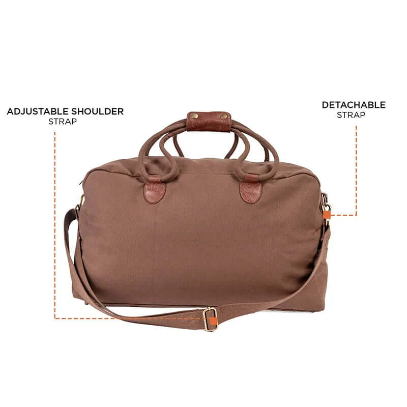 Cord Duffle Bag For Men & Women - Chocolate