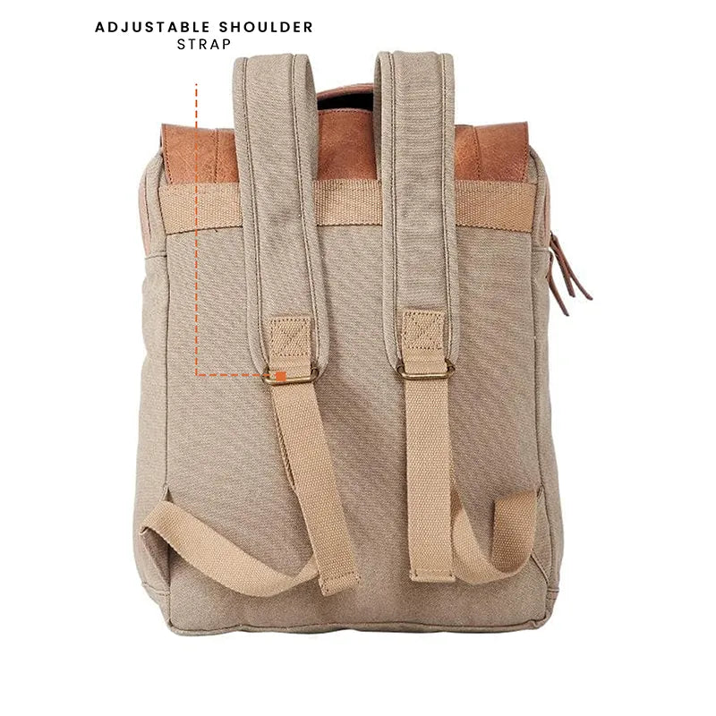 Flap Backpack For Men & Women - Brown