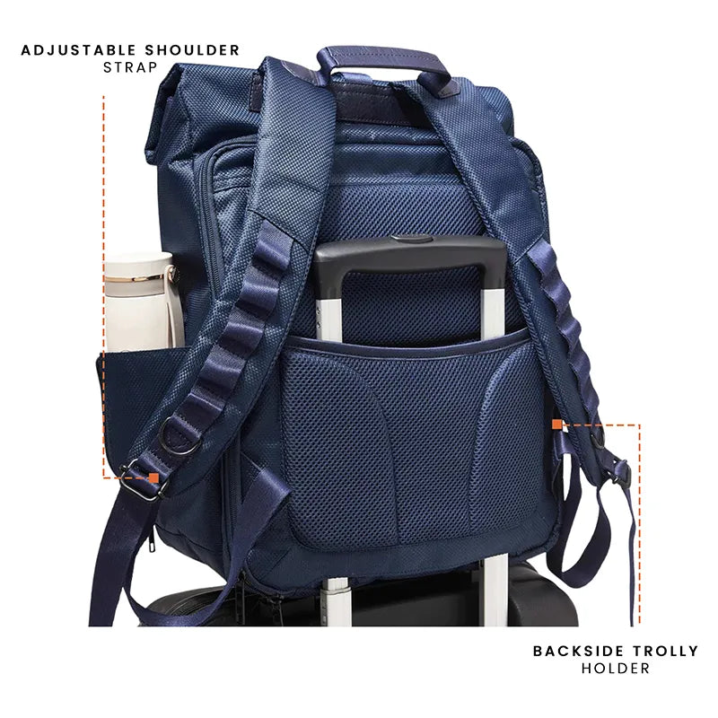 Rearden Rollup Backpack For Men & Women - Navy