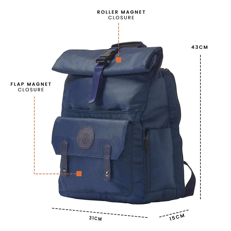 Rearden Rollup Backpack For Men & Women - Navy