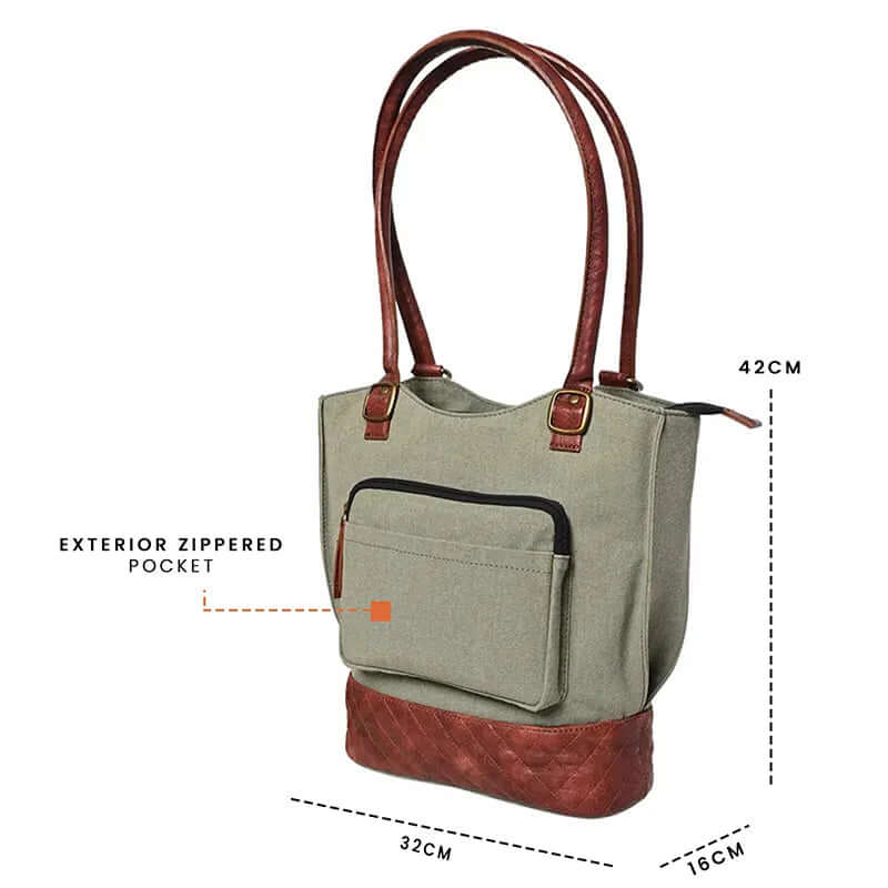 Mona B - Two in One Convertible Tote: Agean - (M-2510)