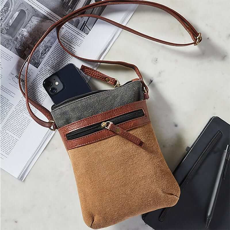 Mona B - Canvas Small Messenger Crossbody Vintage Sling Bag with Stylish Design for Women - MD-5707