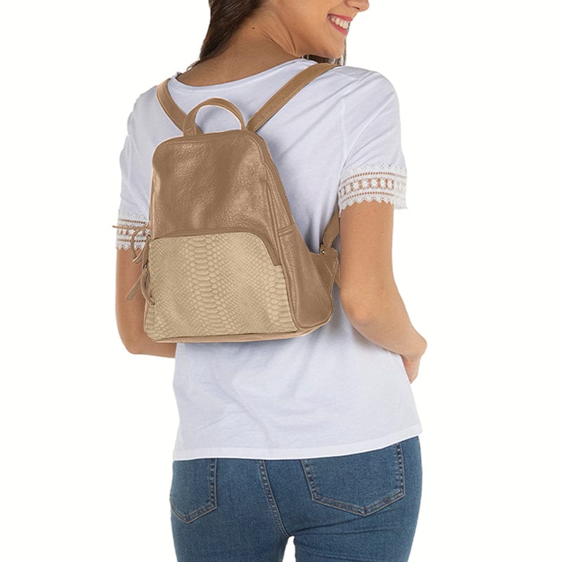 Mona-B Bag Mona B Convertible Backpack for Offices Schools and Colleges with Stylish Design for Women: Vale (Olive)