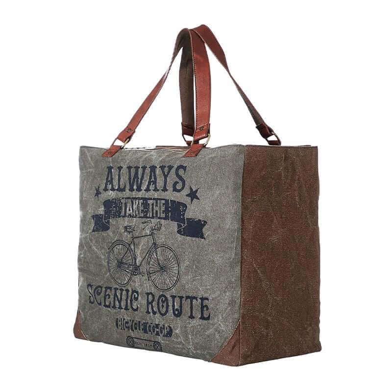 Mona B - Extra Large Canvas Handbag for Women | Zipper Extra Spacious Tote Weekender Bag for Grocery Shopping, Travel | Shoulder Bags for Women (Grey)