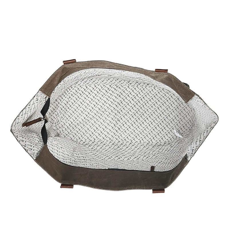 Mona B - Extra Large Canvas Handbag for Women | Zipper Extra Spacious Tote Weekender Bag for Grocery Shopping, Travel | Shoulder Bags for Women (Grey)