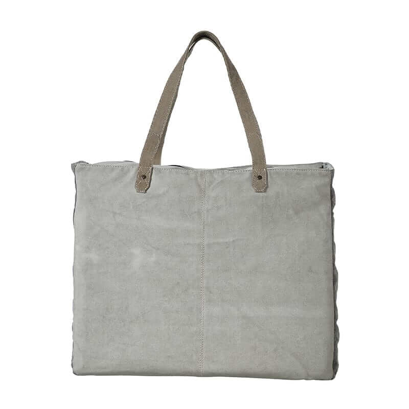 Mona B - Extra Large Canvas Handbag for Women | Zipper Extra Spacious Tote Weekender Bag for Grocery Shopping, Travel | Shoulder Bags for Women (Mud Beige)