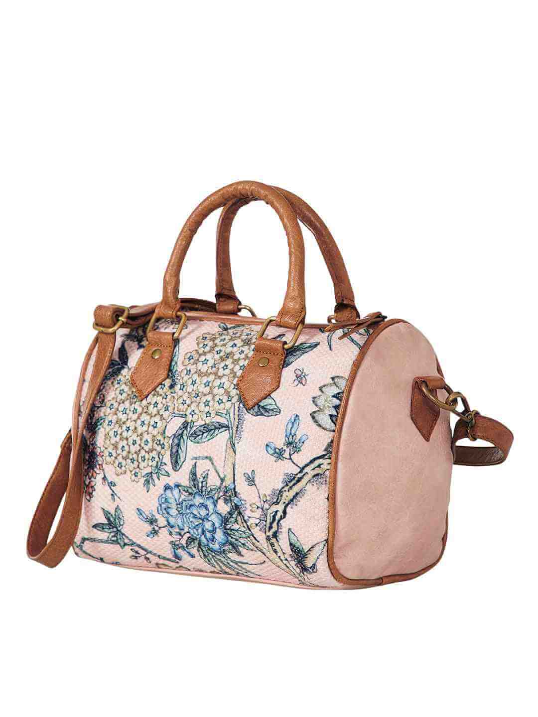 Mona B - Kilim Inspired Canvas Handbag for Women | Crossbody Bag | Stylish Vintage Shoulder Bags for Women: Pink - M-7001