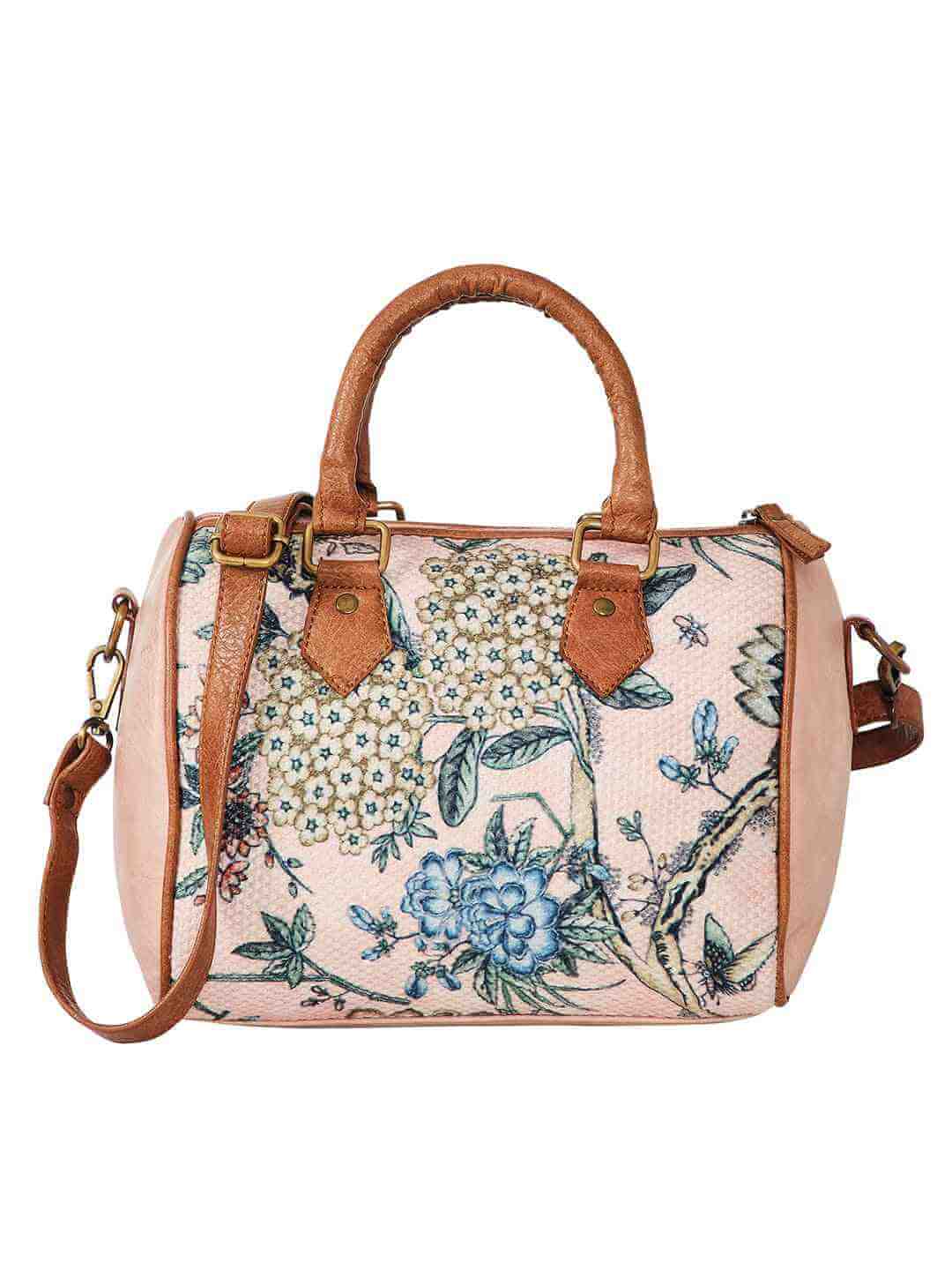 Mona B - Kilim Inspired Canvas Handbag for Women | Crossbody Bag | Stylish Vintage Shoulder Bags for Women: Pink - M-7001