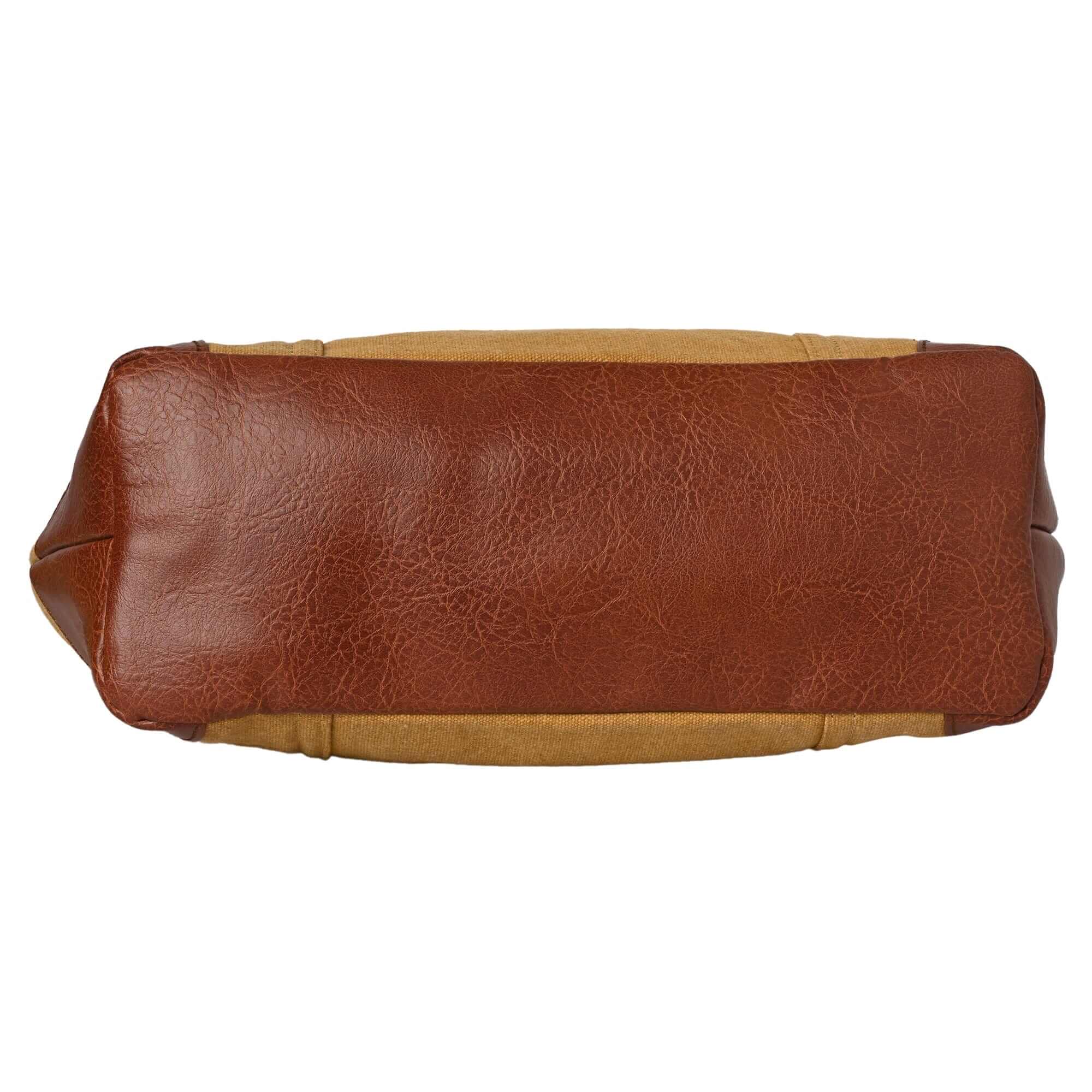 Mona B - Large Canvas Handbag for Women | Tote Bag for Grocery, Shopping, Travel | Stylish Vintage Shoulder Bags for Women (Mustard)