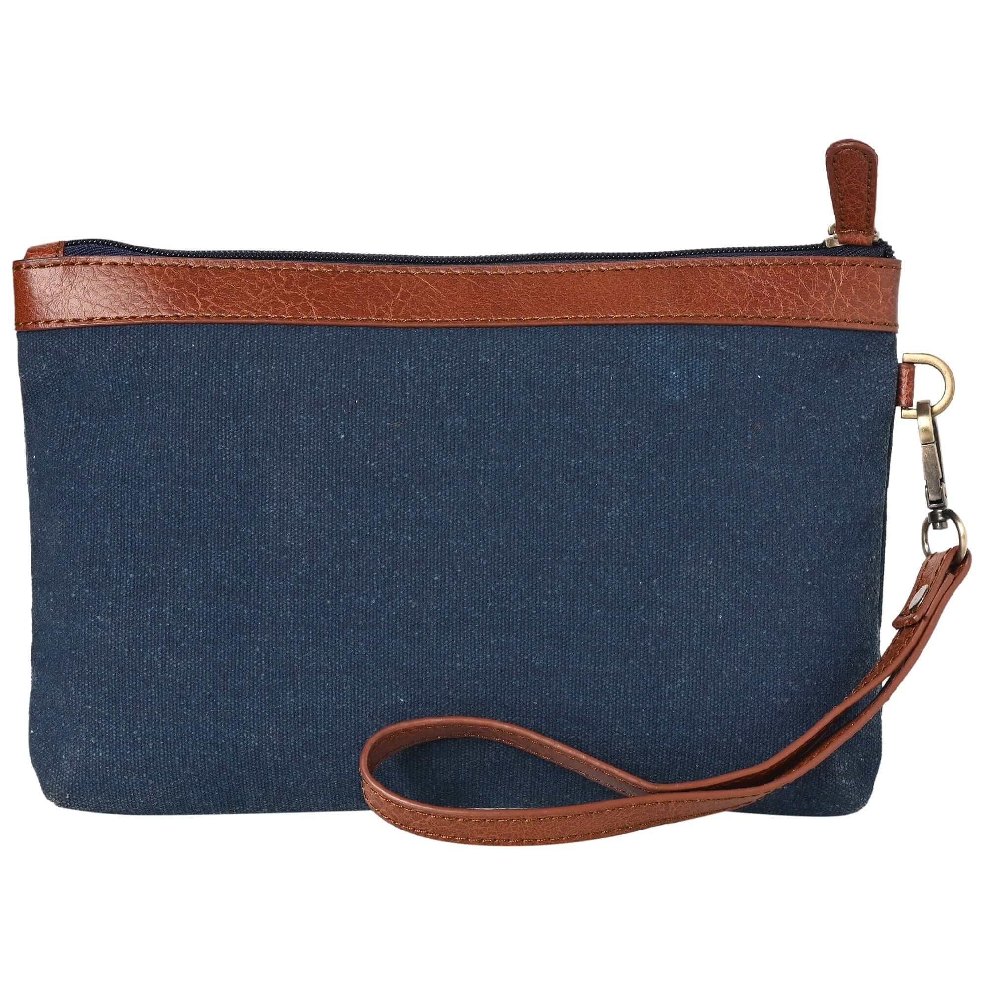 Mona B - Large Canvas Handbag for Women | Tote Bag for Grocery, Shopping, Travel | Stylish Vintage Shoulder Bags for Women (Navy)